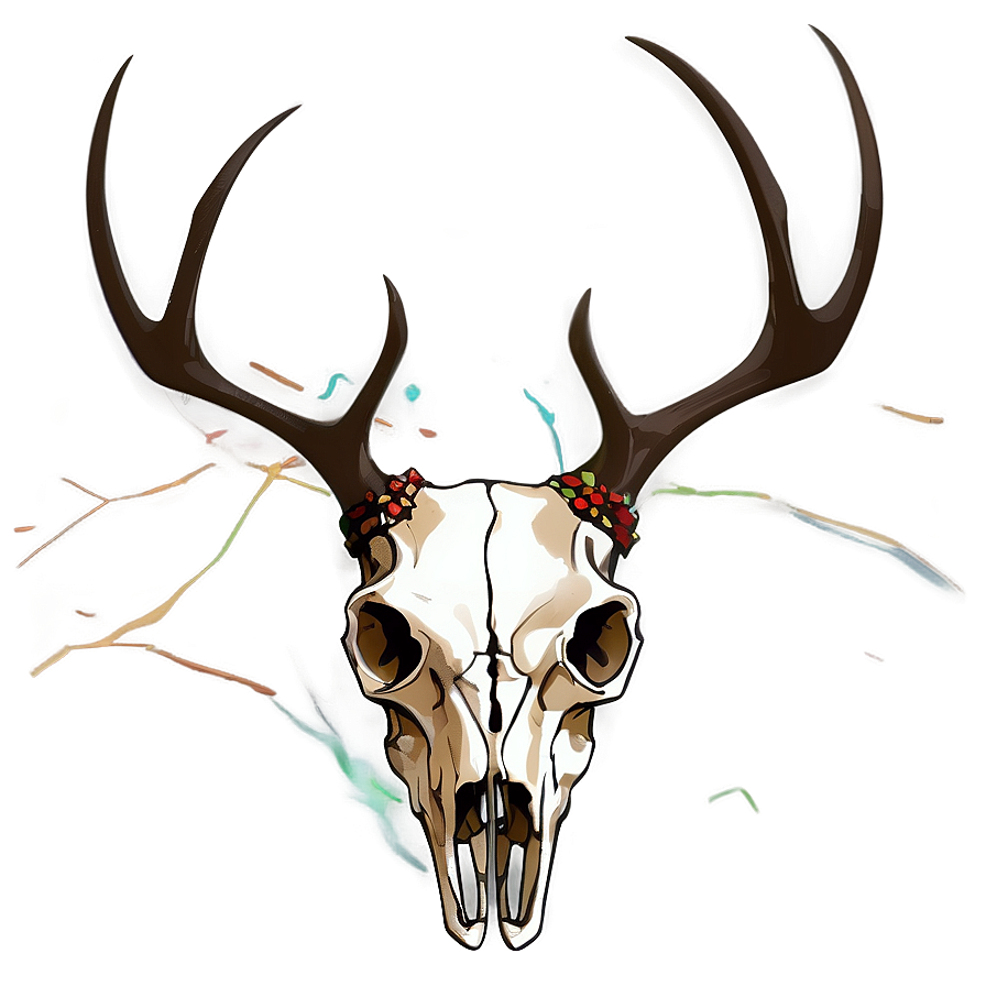 Abstract Deer Skull Image Png 06132024