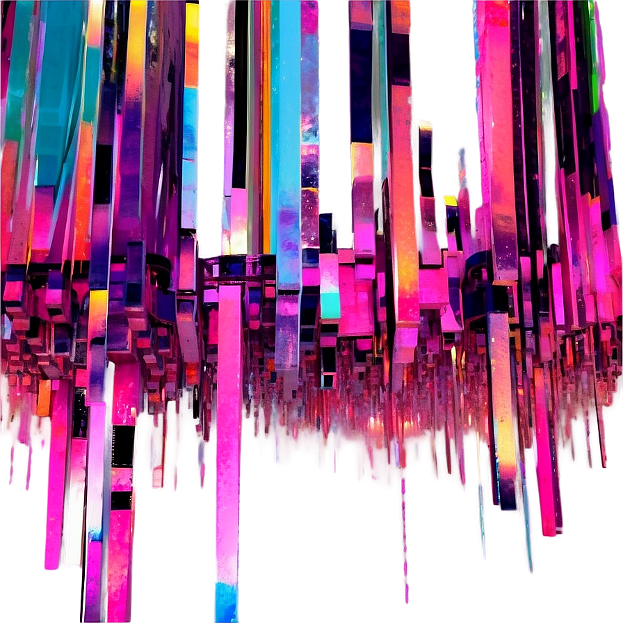 Abstract Digital Glitch Png Ptu81