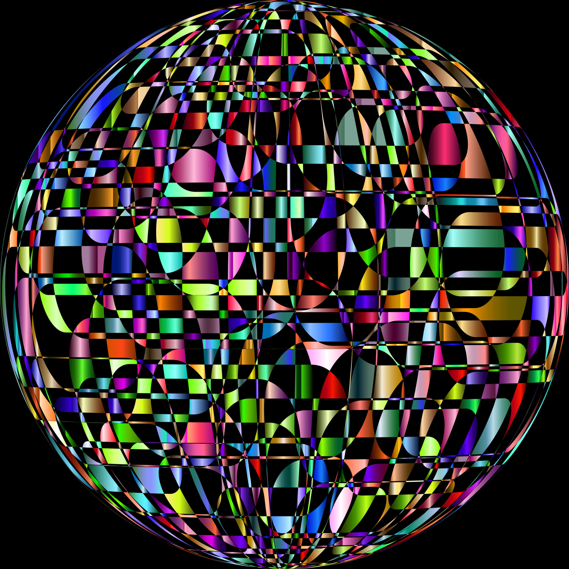 Abstract Disco Ball Illustration