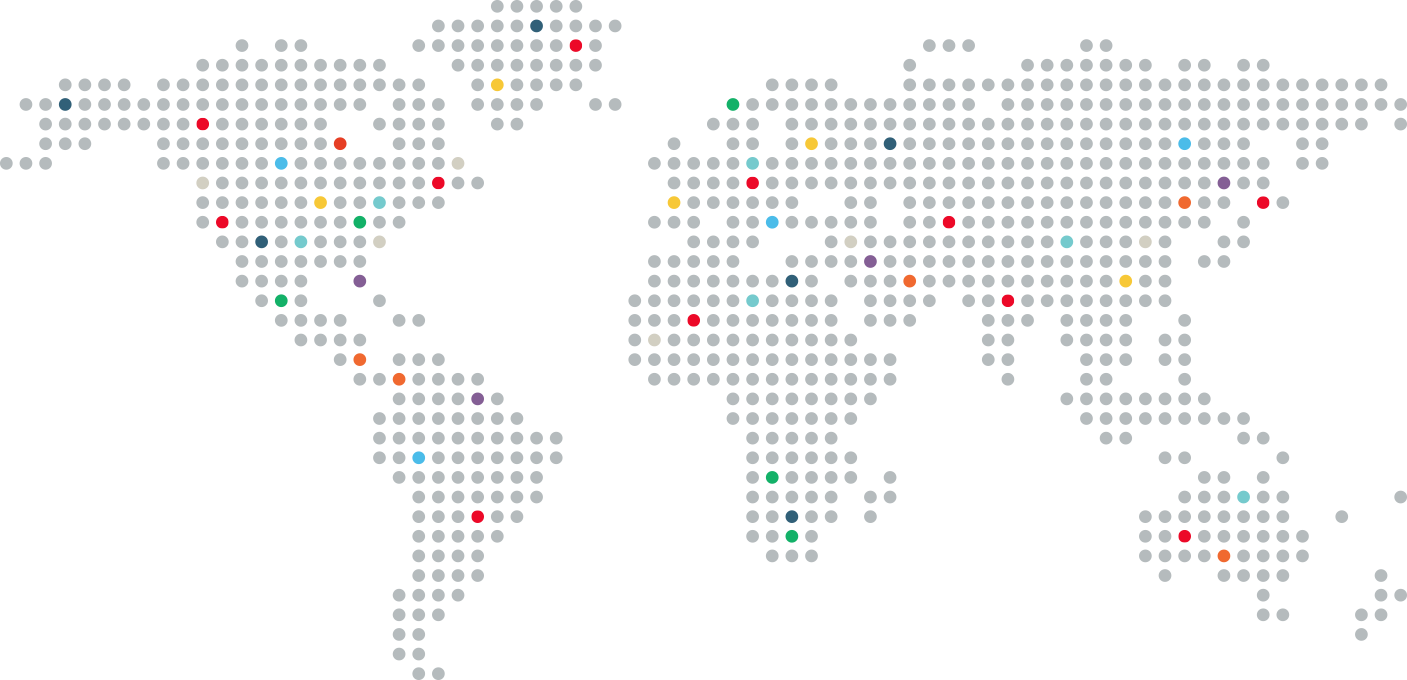 Abstract Dotted World Map PNG with transparent background