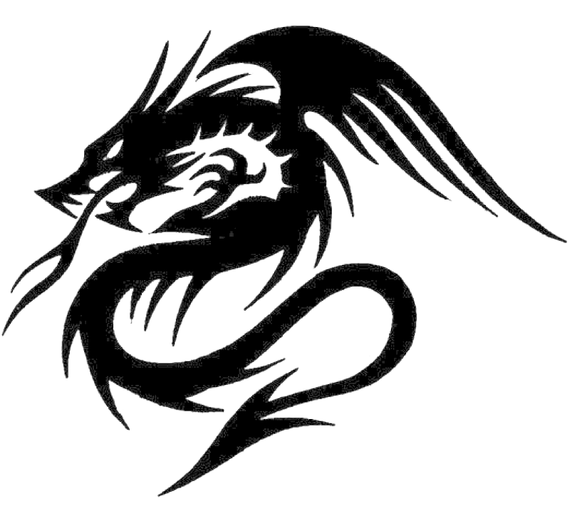 Abstract Dragon Tattoo Design