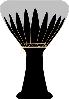 Abstract Drum Illustration PNG with transparent background
