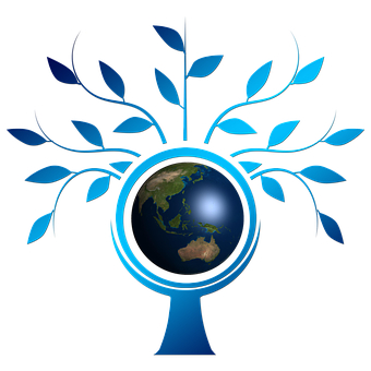 Abstract Earth Tree Concept PNG with transparent background