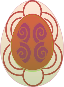 Abstract Egg Artwork PNG with transparent background