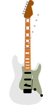 Abstract Electric Guitar Illustration PNG with transparent background