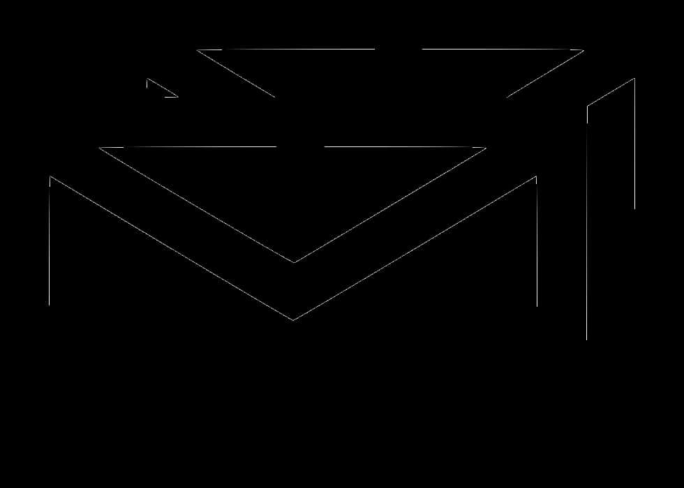 Abstract Email Icon Black Background PNG with transparent background