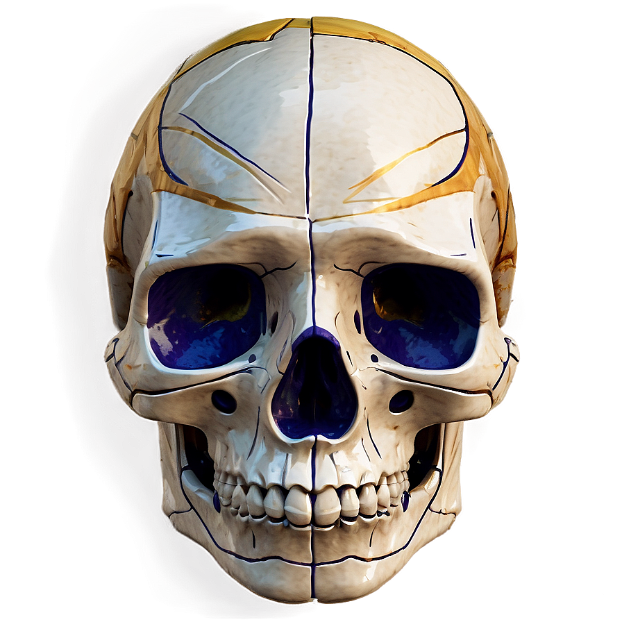 Abstract Expressionist Skull Face Png Egg93