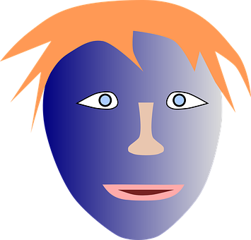 Abstract Face Illustration PNG with transparent background