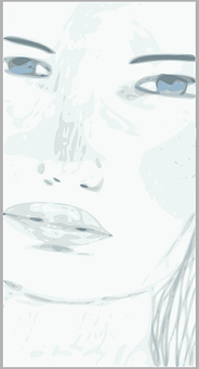 Abstract Face Illustration PNG with transparent background