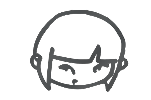 Abstract Face Outline Art PNG with transparent background