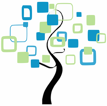 Abstract Family Tree Graphic PNG with transparent background