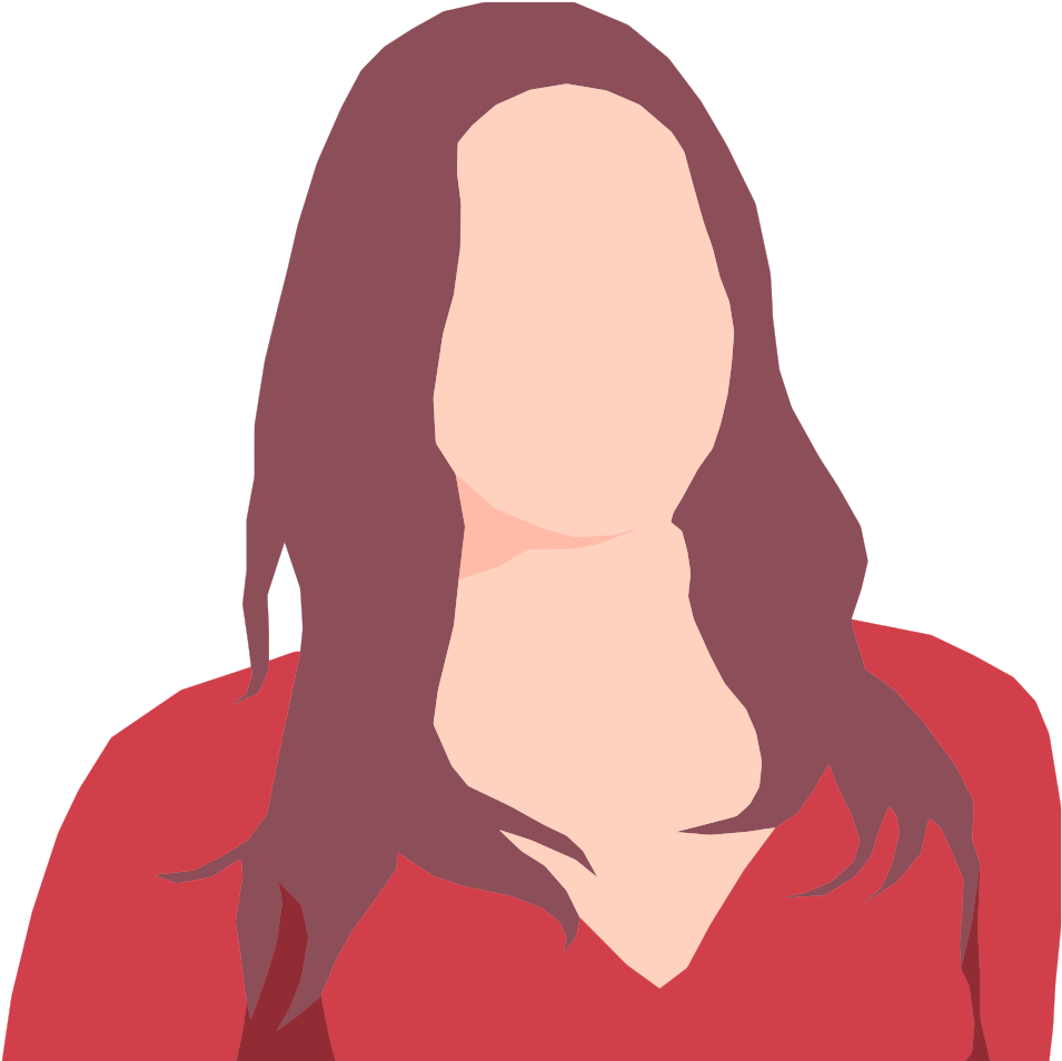 Abstract Female Avatar Red Top