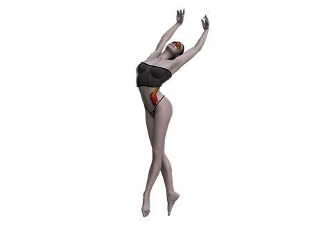 Abstract Female Figure Dance Pose