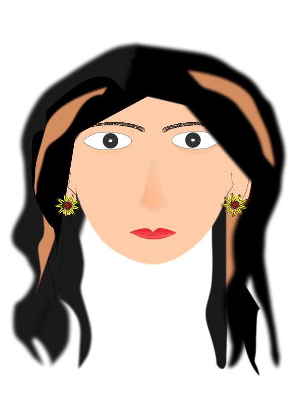 Abstract Female Portrait Vector Illustration PNG image with a transparent background, free high-resolution download