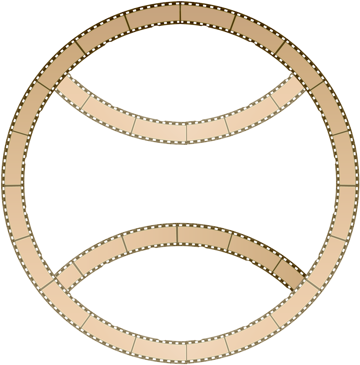 Abstract Film Reel Design PNG with transparent background