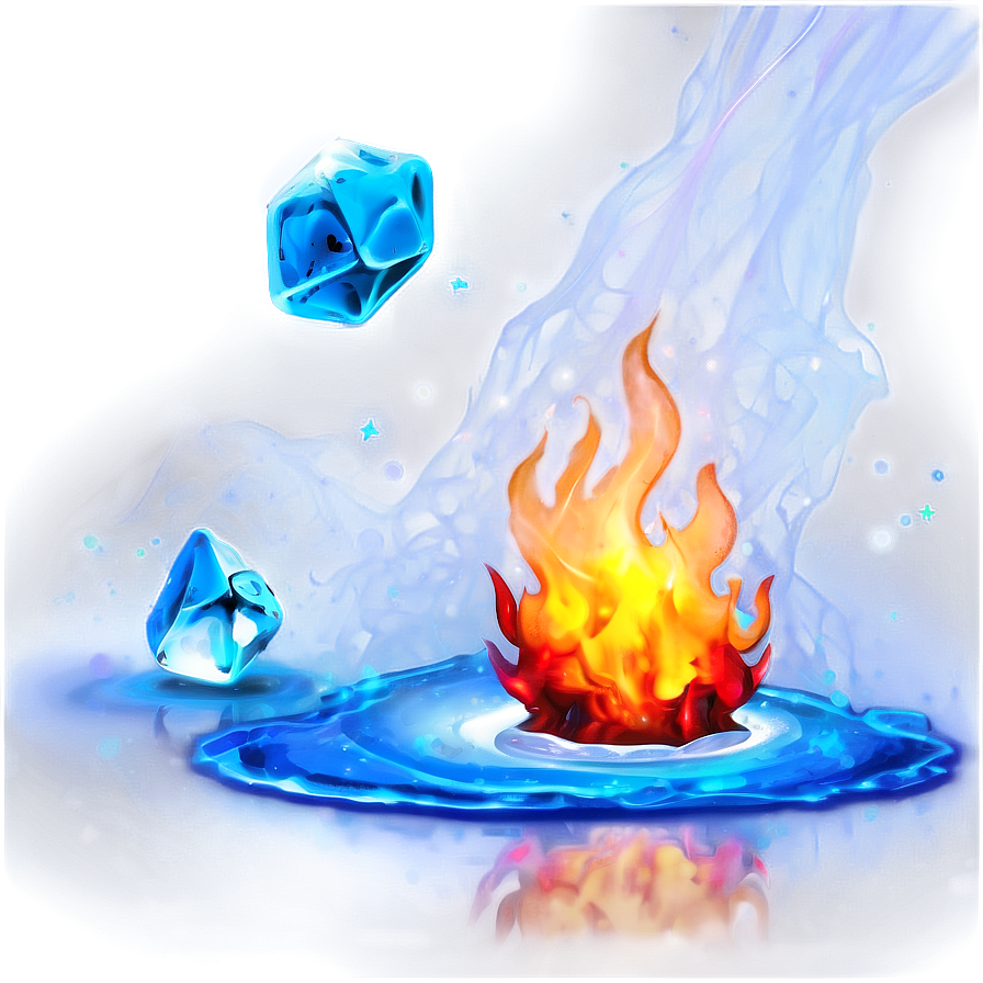 Abstract Fire & Ice Png Uyg29