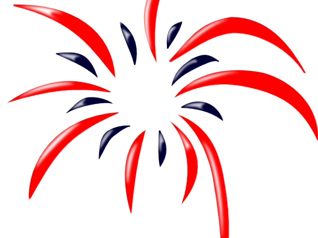 Fireworks Clipart Png Format - Red White And Blue Fireworks Graphic, Transparent Png PNG with transparent background