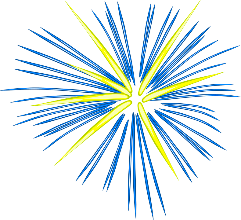 Fireworks, Blue, Celebration, Night, Party - Transparent Background Animated Fireworks, HD Png Download PNG with transparent background