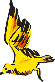 Abstract Flame Bird Art