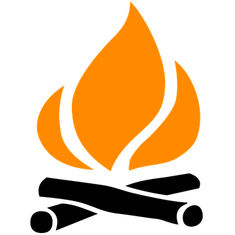Abstract Flame Icon PNG with transparent background