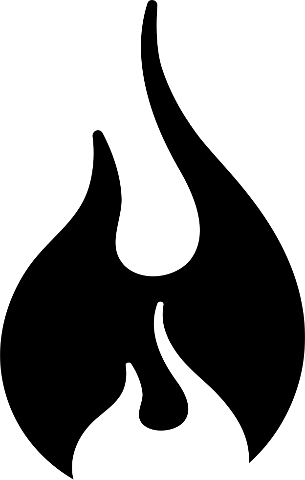 Abstract Flame Silhouette PNG with transparent background