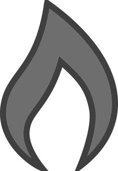 Abstract Flame Silhouette PNG with transparent background