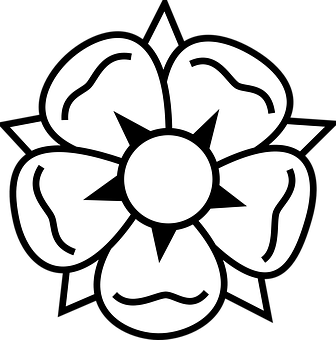 Abstract Floral Design Blackand White PNG with transparent background