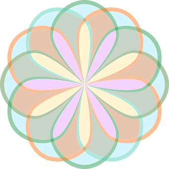 Abstract Floral Design PNG with transparent background