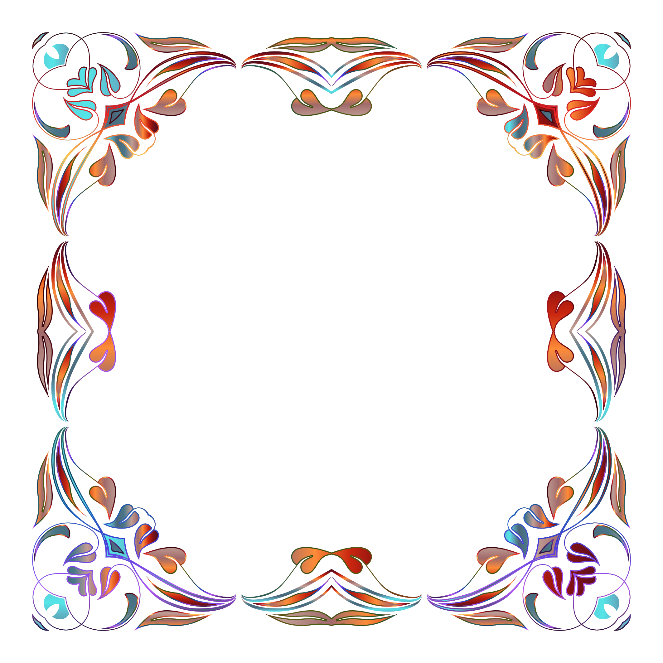 Abstract Floral Frame Design