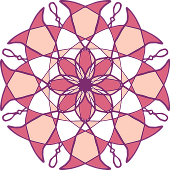 Abstract Floral Mandala Pattern PNG with transparent background