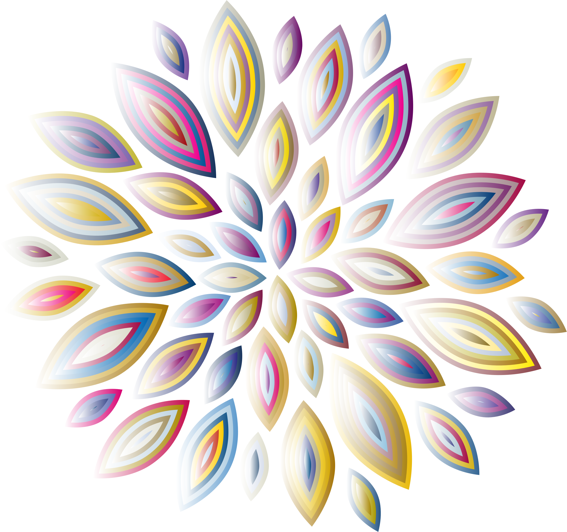 Chromatic Flower Petals 8 Clip Arts, HD Png Download PNG with transparent background