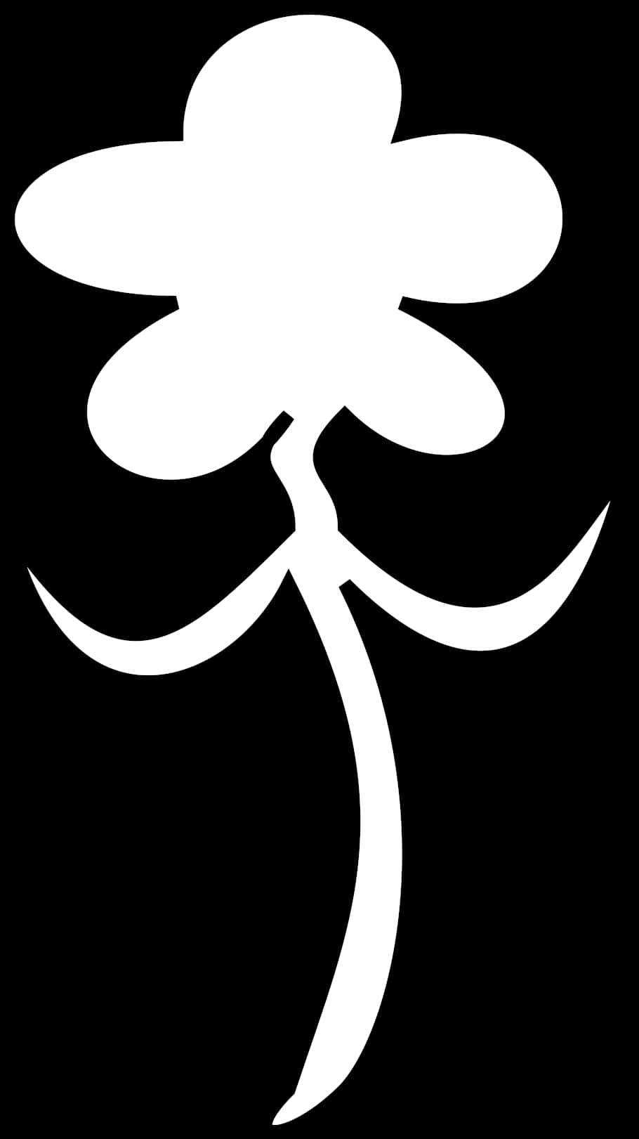 Abstract Flower Blackand White Graphic