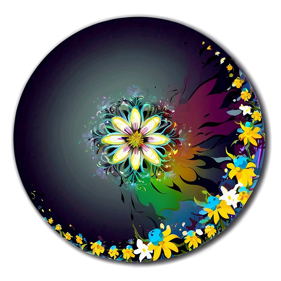 Abstract Flower Circle Png 06252024