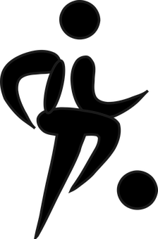Abstract Football Player Silhouette PNG with transparent background