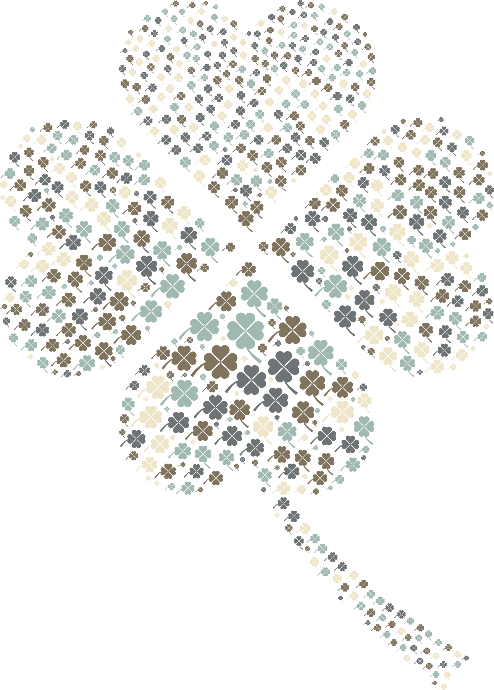 Four Leaf Clover Fractal No Background Clip Arts - Four-leaf Clover, HD Png Download PNG image with a transparent background, free high-resolution download