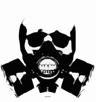 Abstract Gas Mask Artwork PNG with transparent background