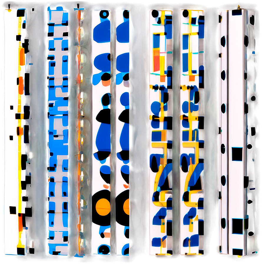 Abstract Geometric Book Spine Art