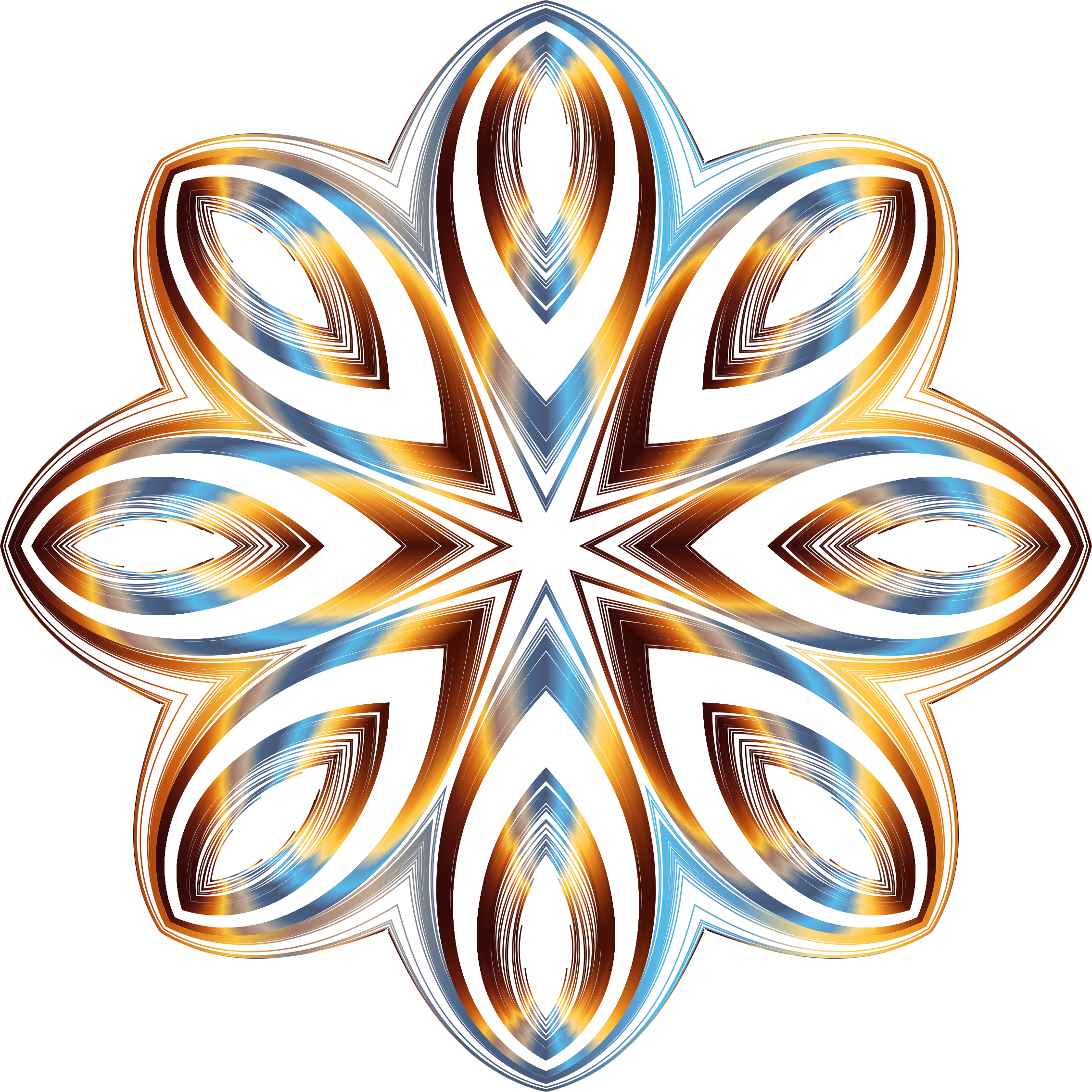 Abstract Geometric Floral Design