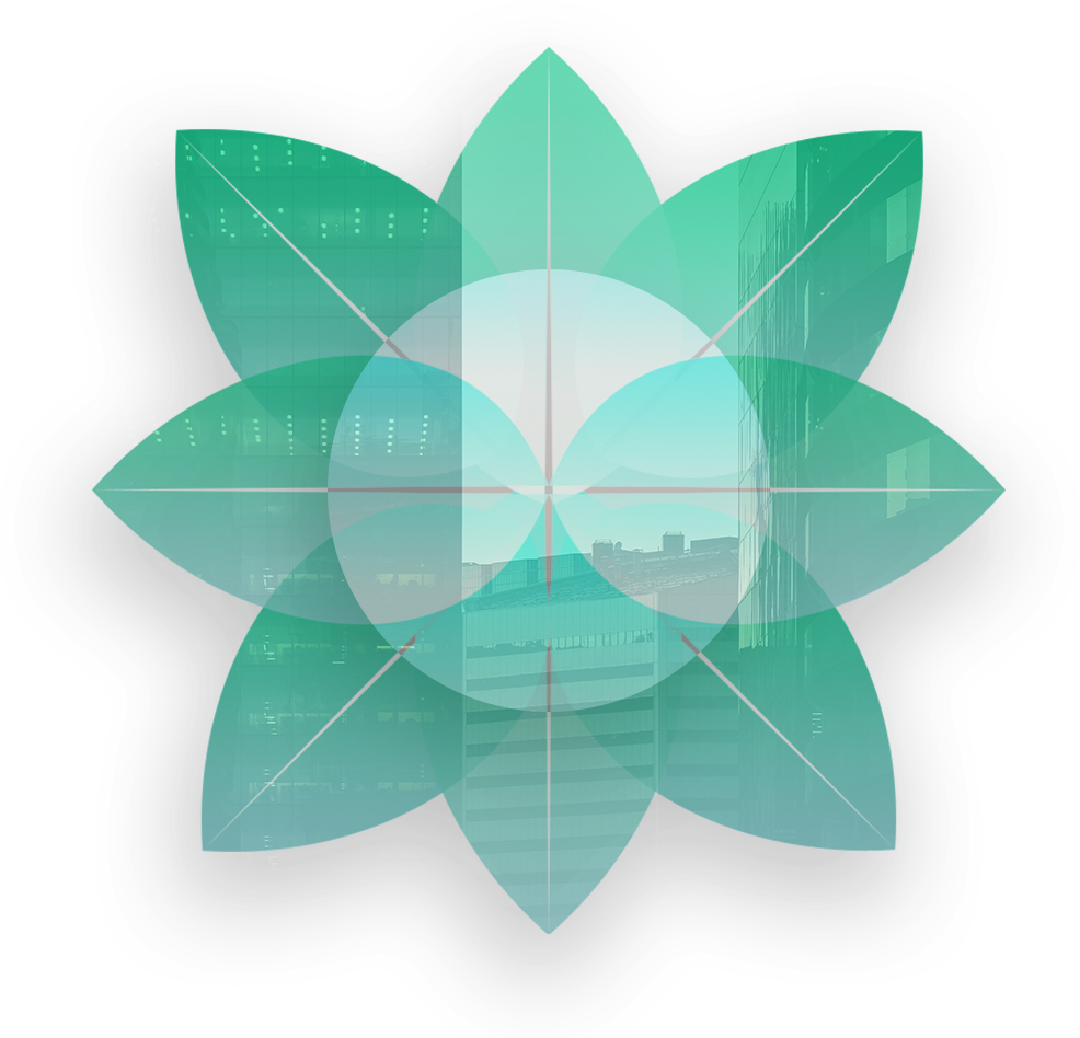 Abstract Geometric Floral Design PNG with transparent background