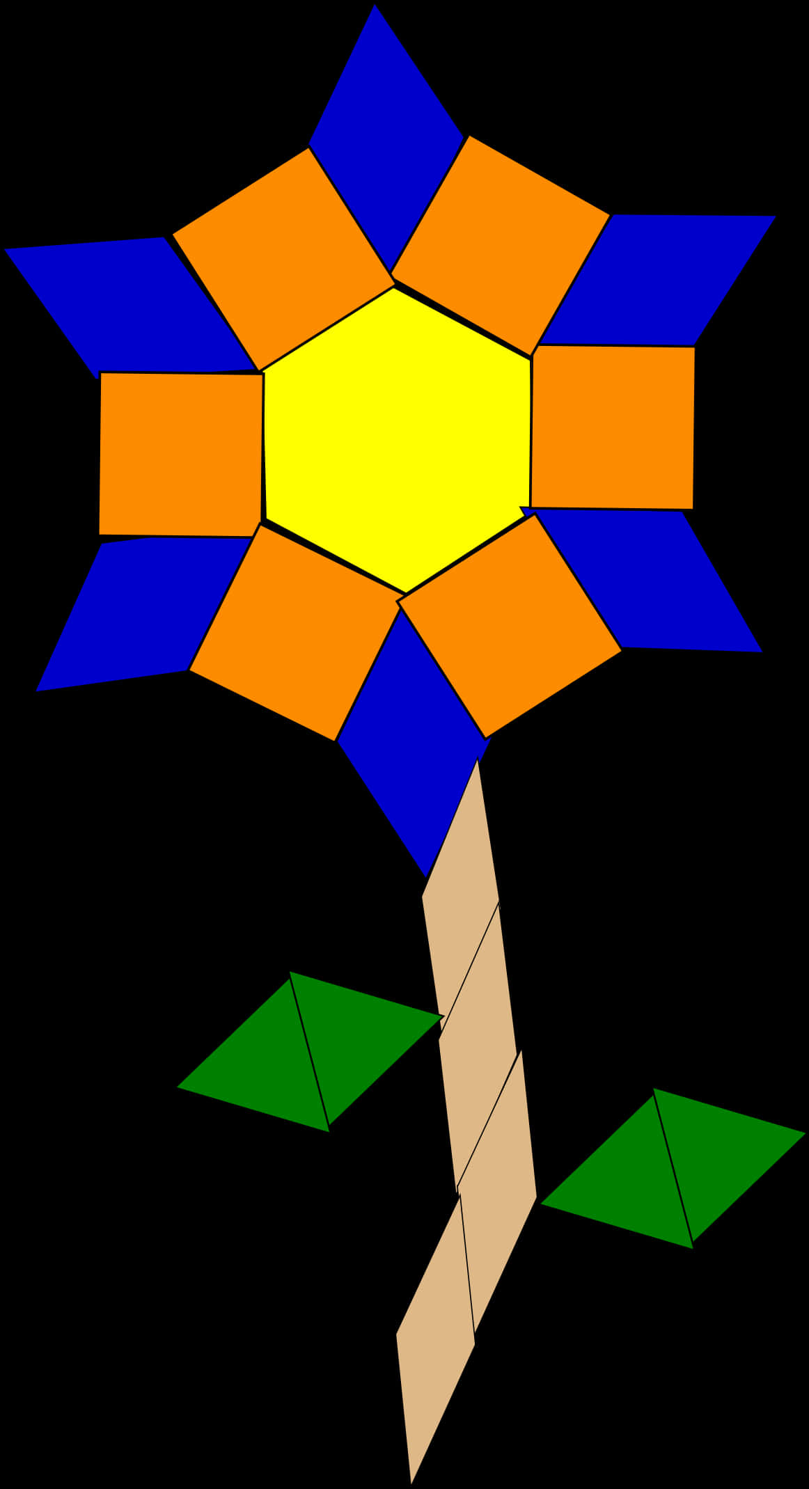 Flowers Clip Art - Flowers Made From Geometric Shapes, HD Png Download PNG with transparent background