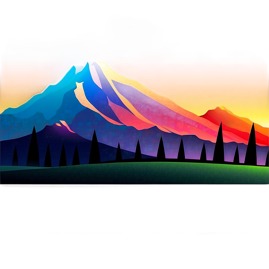 Abstract Geometric Landscape Png Ypq
