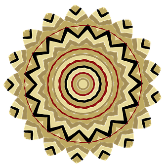 Abstract Geometric Mandala Art PNG with transparent background