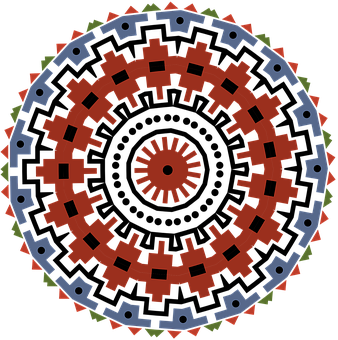 Abstract Geometric Mandala Art PNG with transparent background