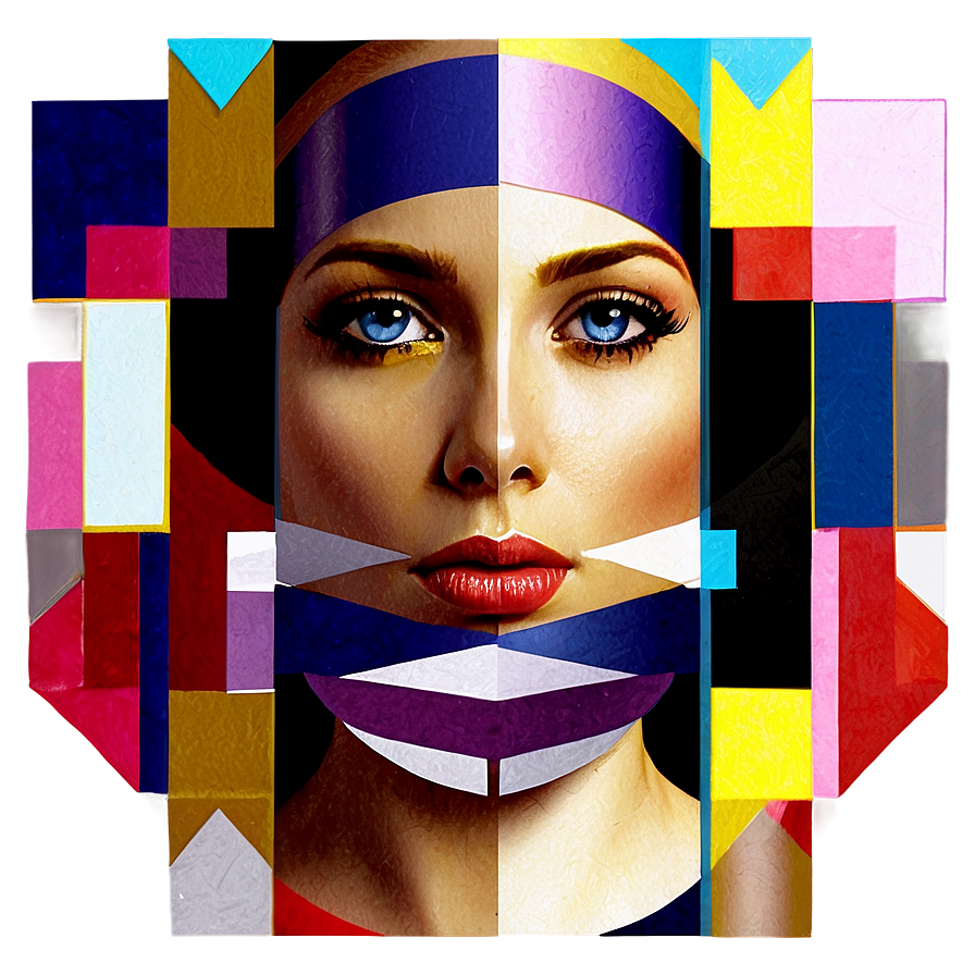 Abstract Geometric Portrait Png 79