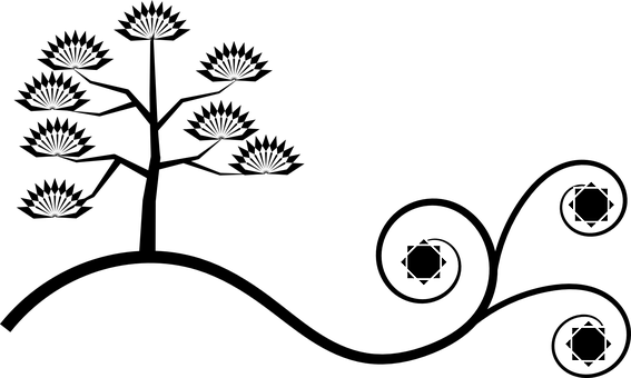 Abstract Geometric Shapeson Black Background PNG with transparent background