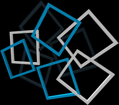 Abstract Geometric Squares Design PNG with transparent background