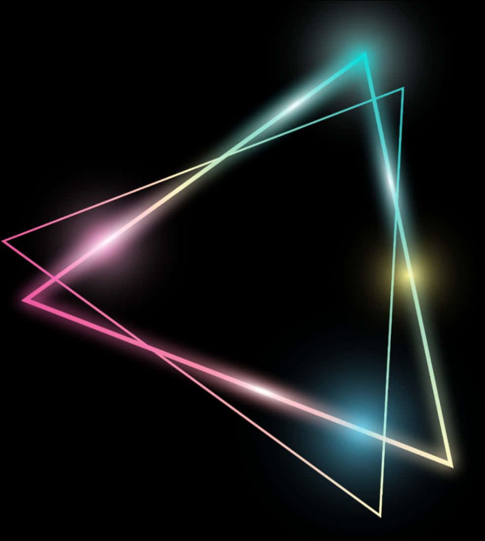 Abstract Glowing Triangular Design