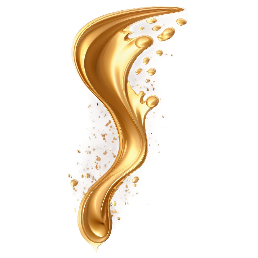 Abstract Gold Splash On White Png 06282024