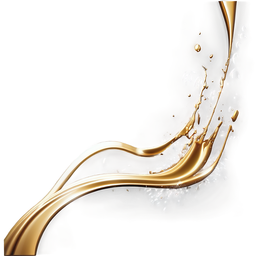 Abstract Gold Splash On White Png Dwm43