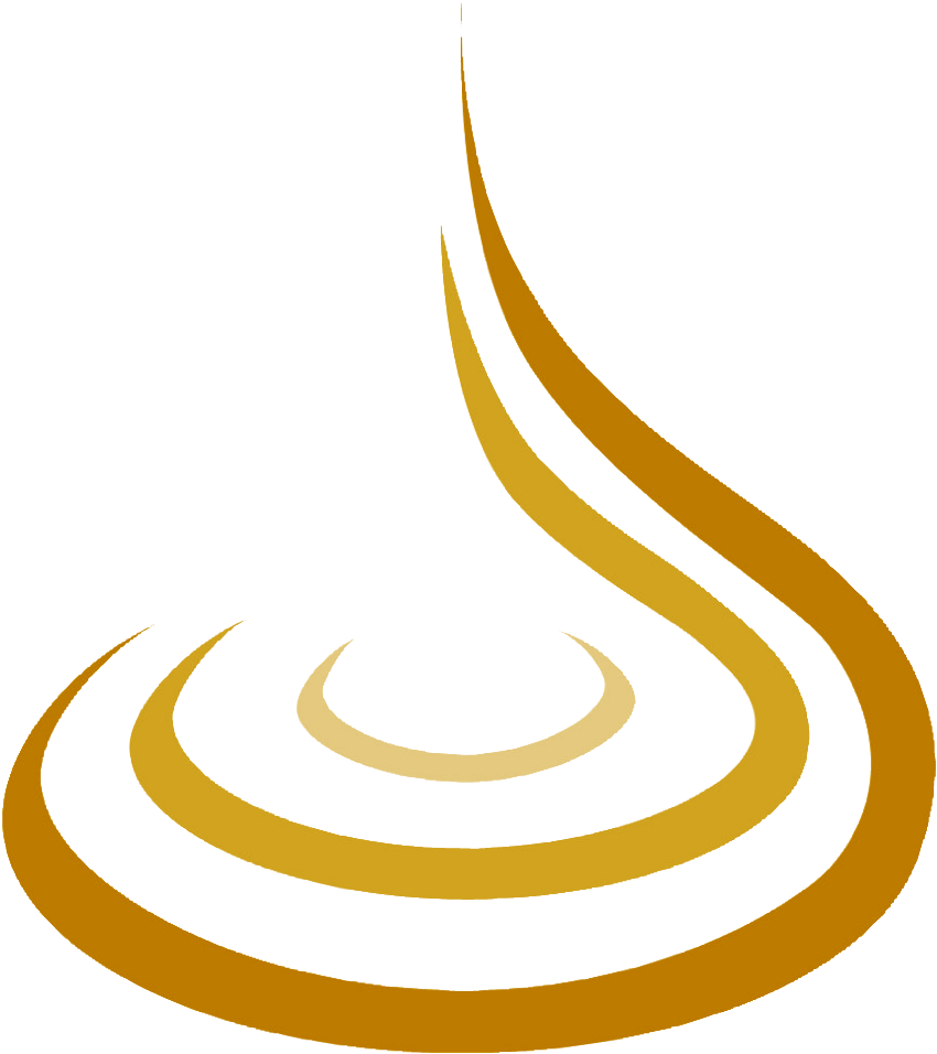 Abstract Golden Oil Drop Design